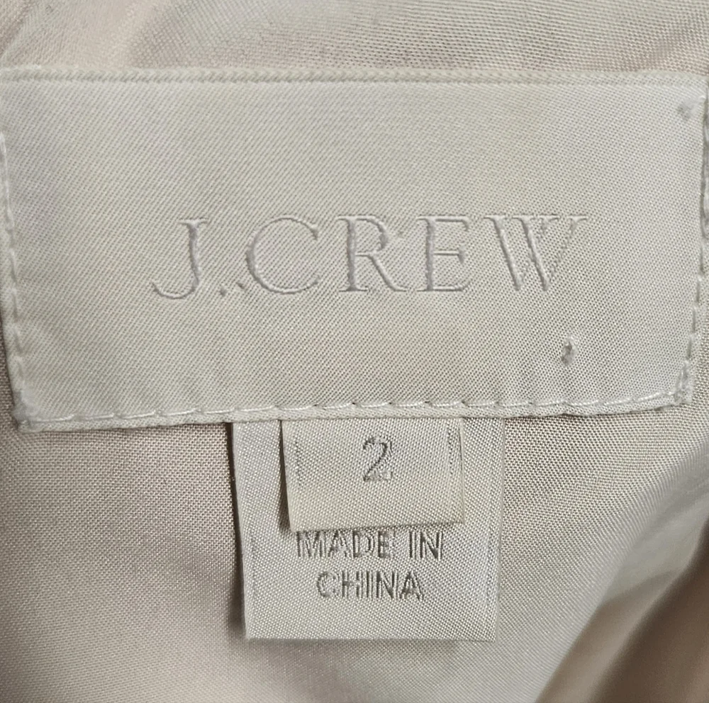 0001 J. Crew  Natalia Lace Dress A9022 Cream Bridal Wedding Formal Office Size 2 - Picture 9 of 15